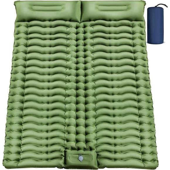 Double Camping Sleeping Pad,Inflatable Camping Pad Foot Press Ultralight 2Person - Picture 1 of 7